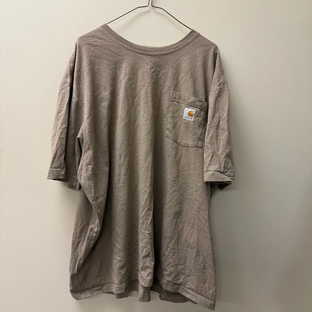 Carhartt Original Fit Pocket T-Shirt 2XL Tan - Picture 1 of 5